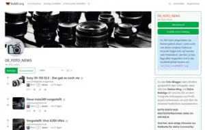 Screenshot der Website Feddit