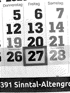 Kalenderblatt 27-6-2025