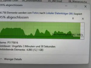 Windows Übertragungsdaten beim kopieren der Dateien